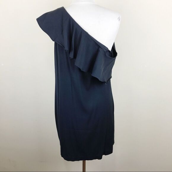 Joie Black One Off Shoulder Mini Cocktail Dress 12 - Picture 6 of 8